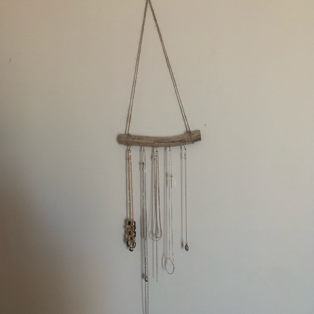 Handmade jewelry driftwood hanger